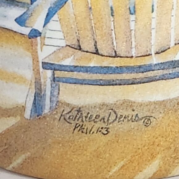 Kathleen Denis hats lounge relax footprints sea shells seaside beach phil 1:3 - Picture 2 of 7